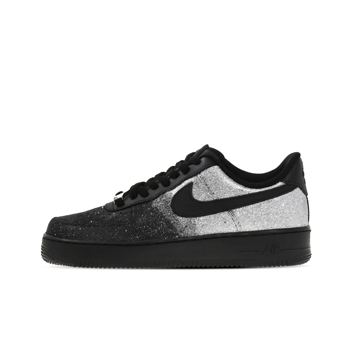 Nike Air Force 1 Low top Skateboard Shoes Unisex Black Silver