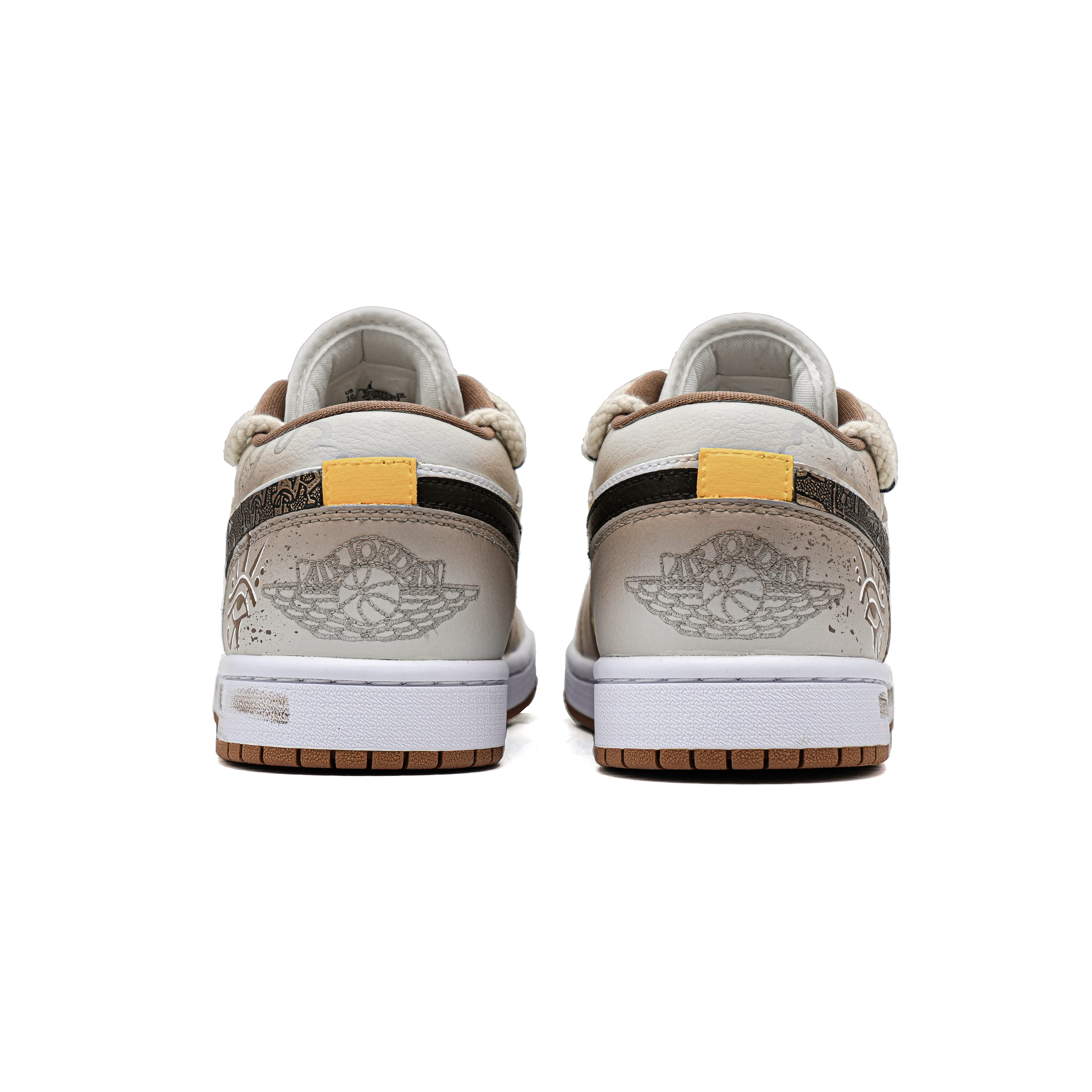 Jordan Air Jordan 1 Eye Of Egypt Abrasion Resistant Abrasion Resistant Low top Vintage Basketball Shoes Unisex Brown