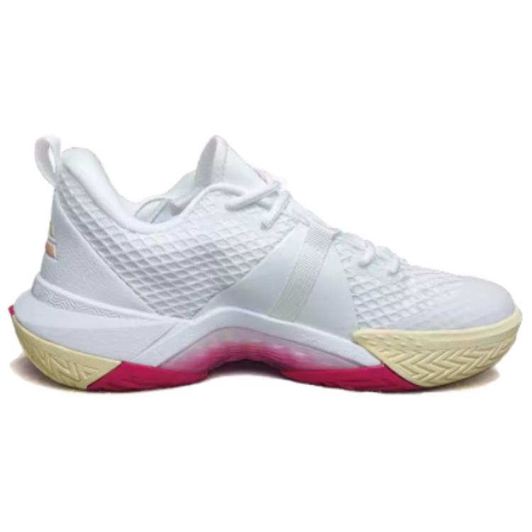 PEAK Fabric Cushioning, Wear Resistant Low top Basketball Shoes Men’s White