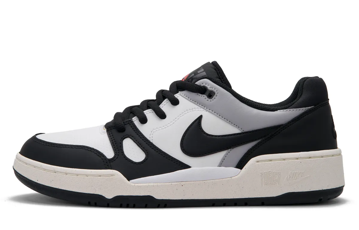 Nike Full Force Abrasion Resistant Low top Skateboard Shoes Men's Black White Gray
