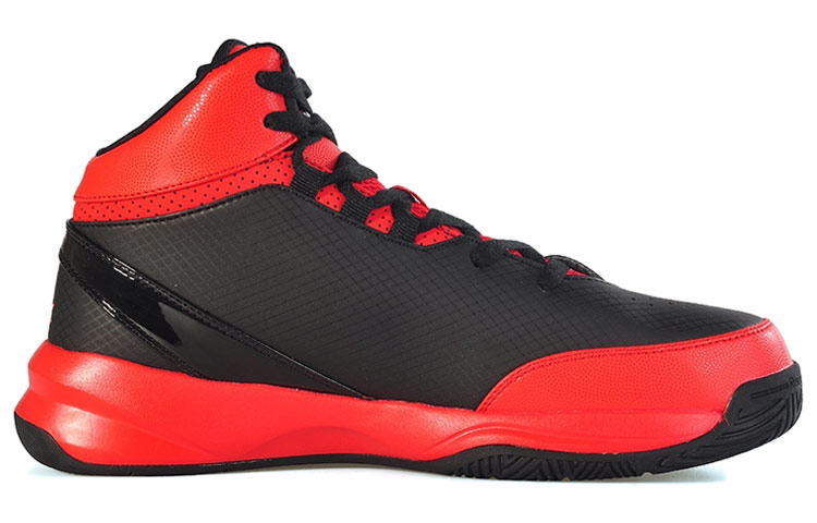 PEAK Nova Abrasion Resistant Slip Resistant Mid top Performance Basketball Shoes Men’s Black Red