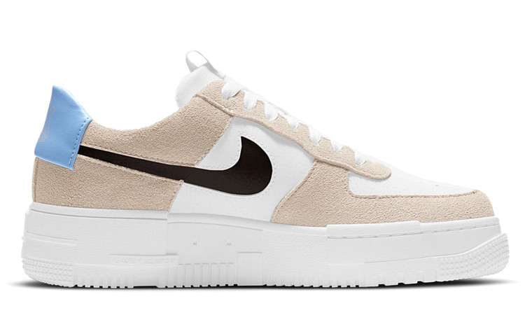 Женские кеды Nike Air Force 1 Pixel (бежево-синие) — фото 2