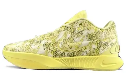 Nike Lebron 21 Slip Resistant Low top Basketball Shoes Men's Yellow