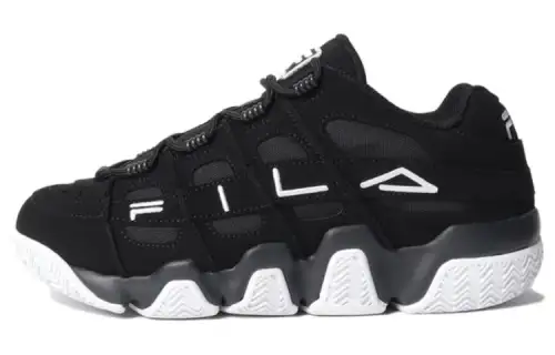 FILA Low top Vintage Basketball Shoes Unisex Black White