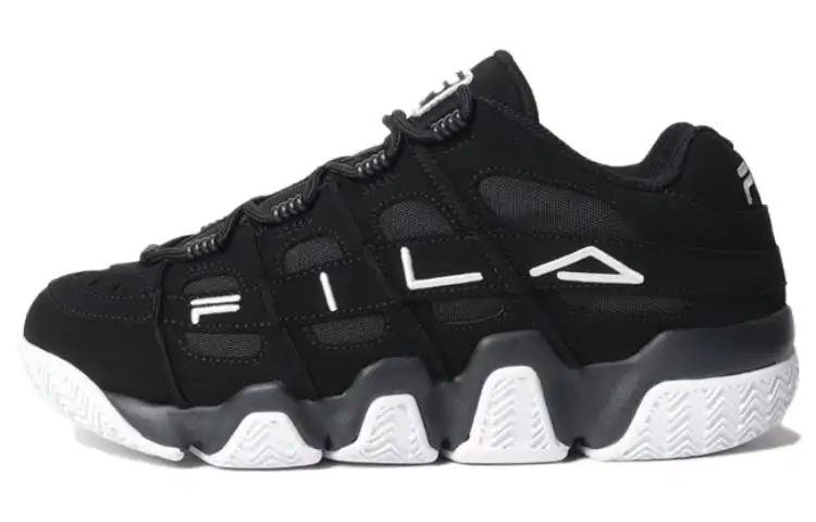 FILA Low top Vintage Basketball Shoes Unisex Black White
