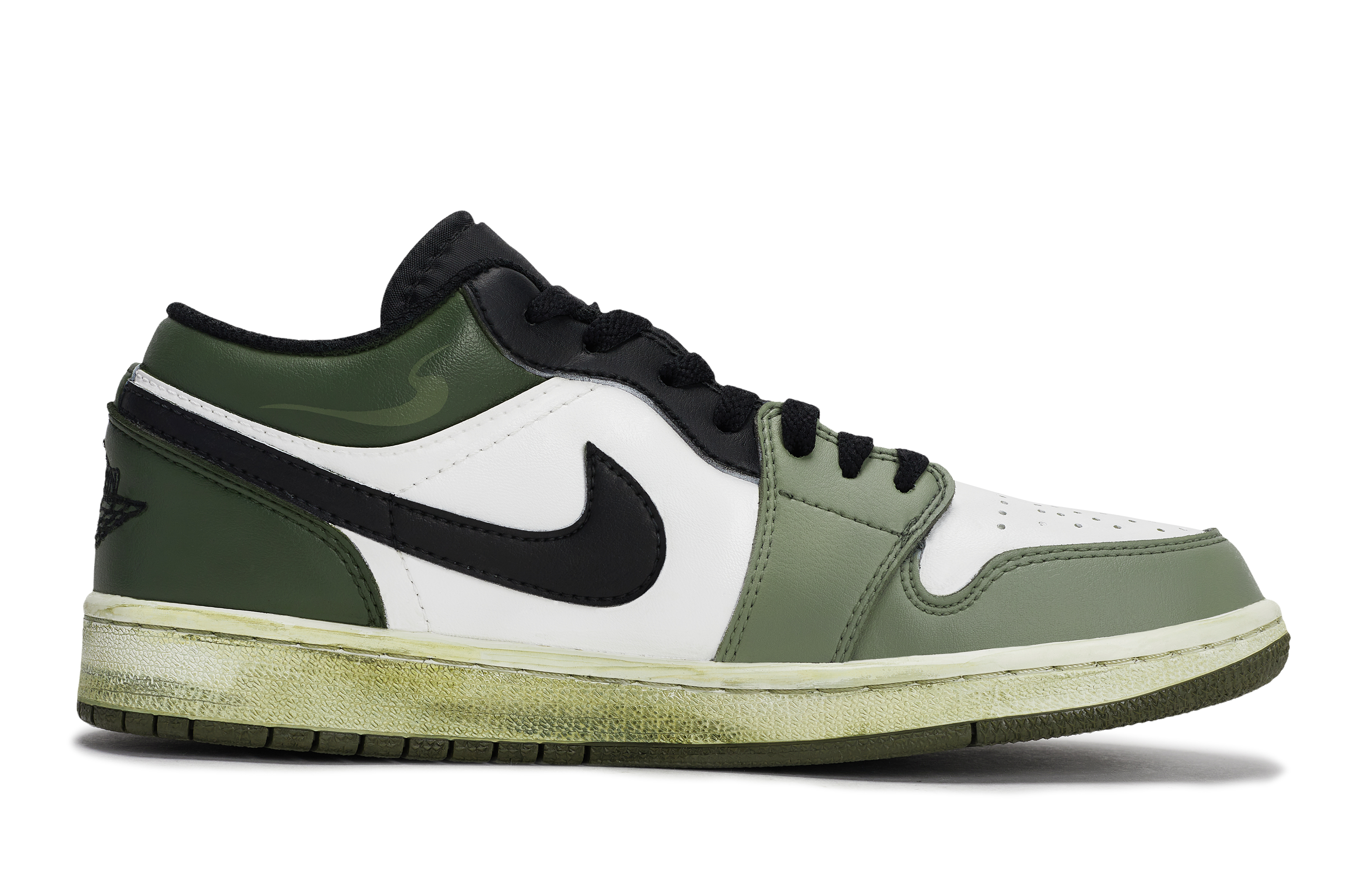 Jordan Air Jordan 1 Longjing, Special Shoe Box Abrasion Resistant Low top Vintage Basketball Shoes Unisex