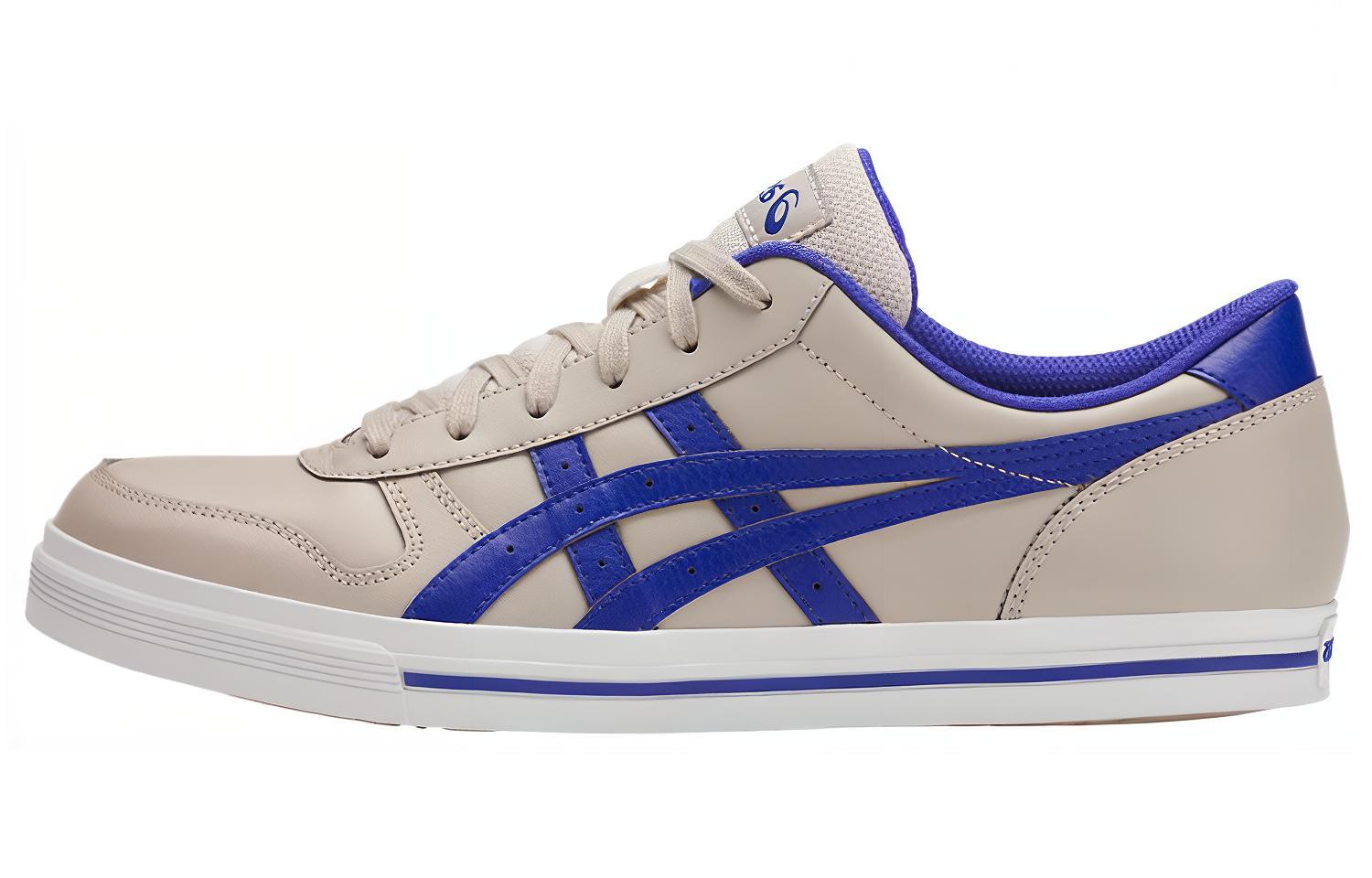 ASICS Aaron Canvas Casual Abrasion Resistant Low top Skateboard Shoes Unisex Beige White Blue