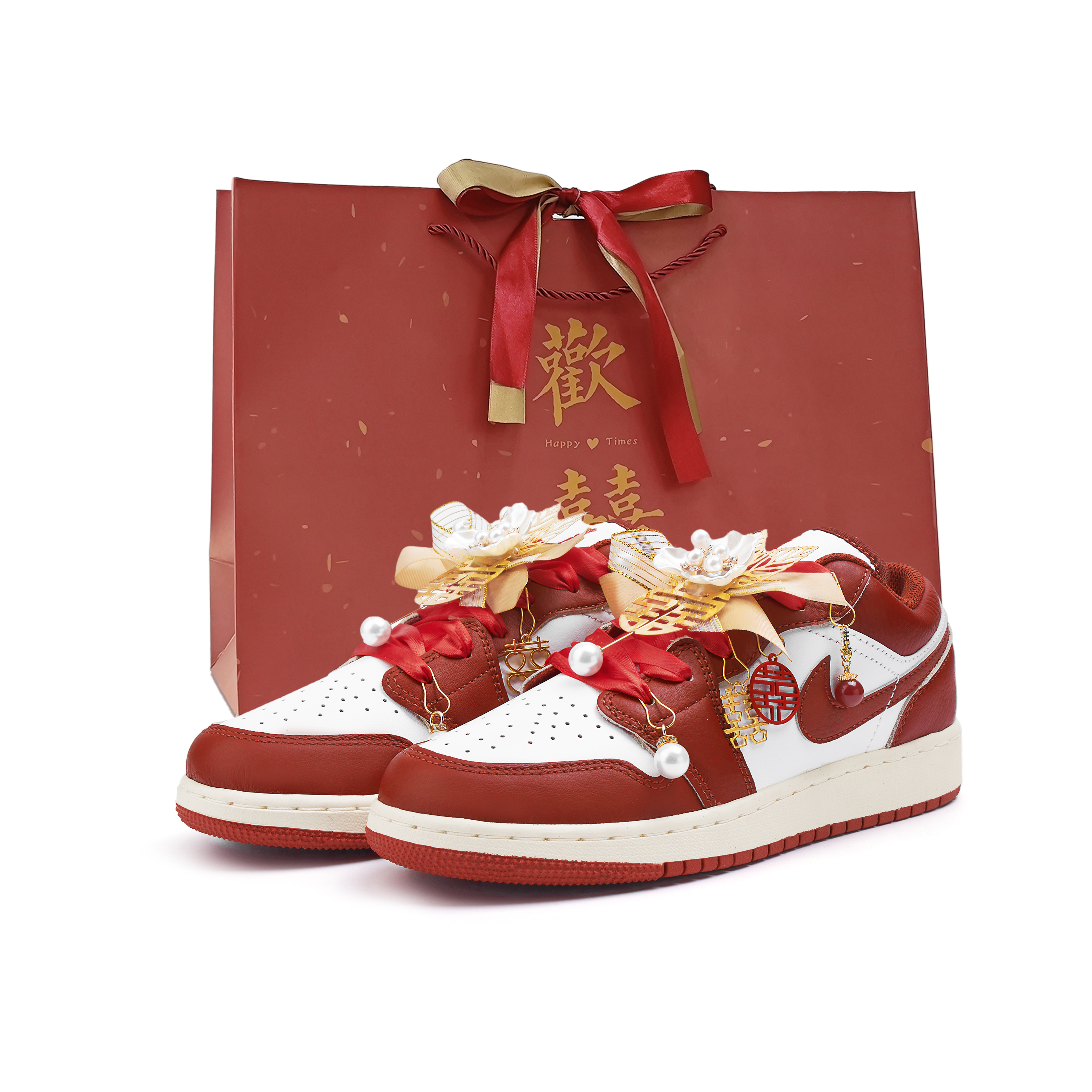Jordan Air Jordan 1 Low top Vintage Basketball Shoes Women’s Red