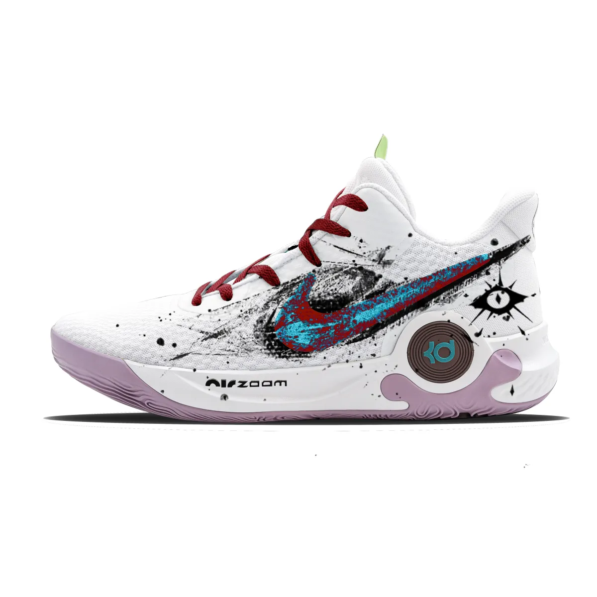 Nike KD Trey 5 IX Basketball Shoes Men's Mid-top Blue Red