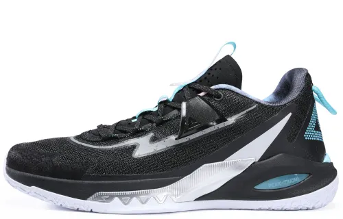 PEAK Lightning 9 Slip Resistant, Abrasion Resistant, Breathable Low Top Basketball Shoes Men's Black Silver Bullet