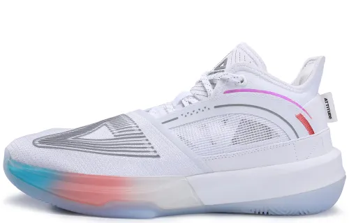 PEAK State Extremely Large Triangle 1.0 Slip Resistant Abrasion Resistant Mid top Taichi Basketball Shoes Men's White