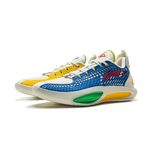 Li Ning JB3 Low top Basketball Shoes Men's White Blue Red