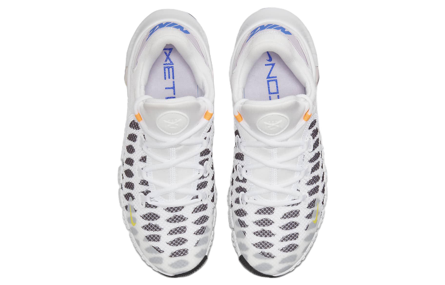 Женские кроссовки Nike Free Metcon 4 (белый / розовый / синий / черный) — Белый / розовый / синий / чёрный — фото 4