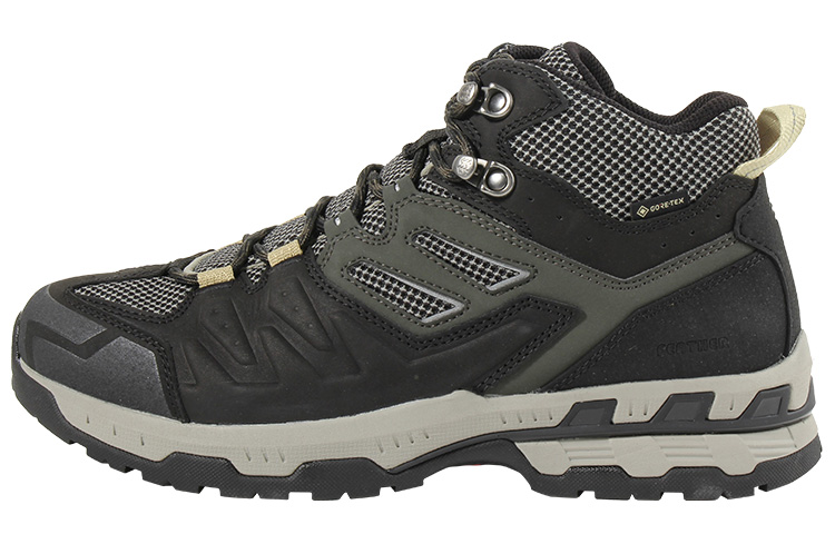 KOLON SPORT 24Nature Mountaineering & Hiking Shoes Men's Mid Top Graphite Black/Khaki