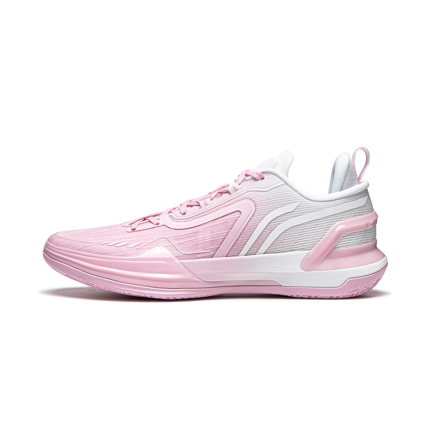 Li Ning Liren Assassin 1 Basketball Shoes Men’s Low Top Soft Cherry Blossom Pink/Standard White