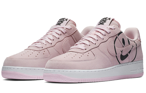 Кеды Nike Air Force 1 Have A Nike Day Smiley Face OG (розовые) — Розовый / белый — фото 3