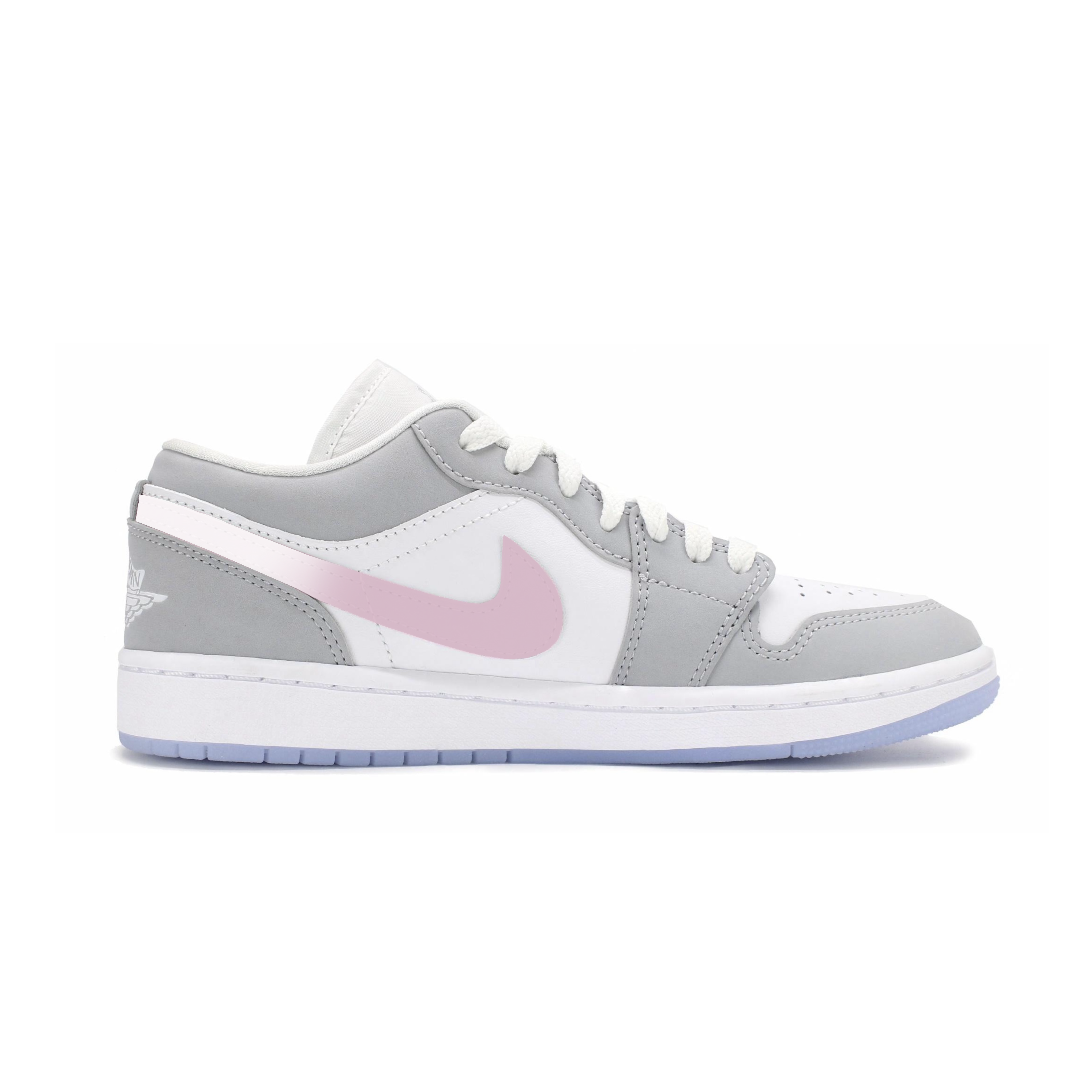 Jordan Air Jordan 1 Slip Resistant Abrasion Resistant Low top Vintage Basketball Shoes Women’s Pink White