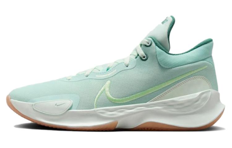 Nike Renew Elevate 3 Comfortable and lightweight low-top basketball shoes for men, blue and green
