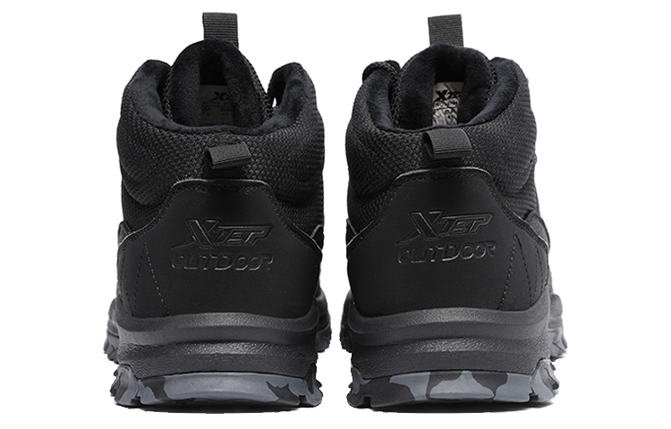 XTEP Slip Resistant, Abrasion Resistant, Thermal Mid top Hiking Shoes Men's Black
