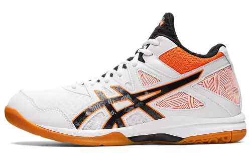 Asics Gel-Task 2 MT Comfortable Volleyball Shoes Mid-top Training Shoes Women's White Orange
