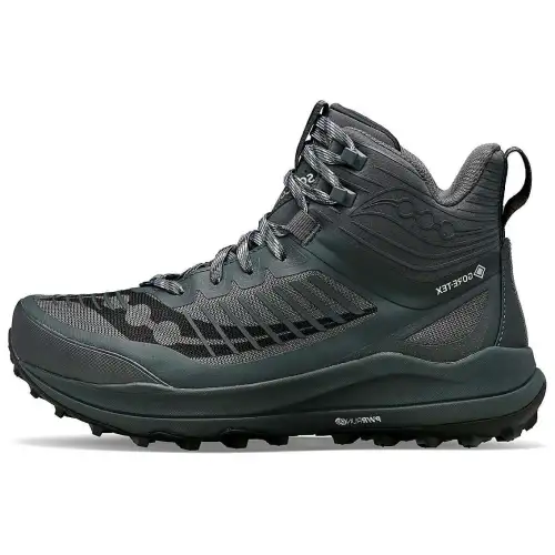 Saucony Ultra Ridge Comfortable Slip Resistant High top Hiking Shoes Men's Blue Gray