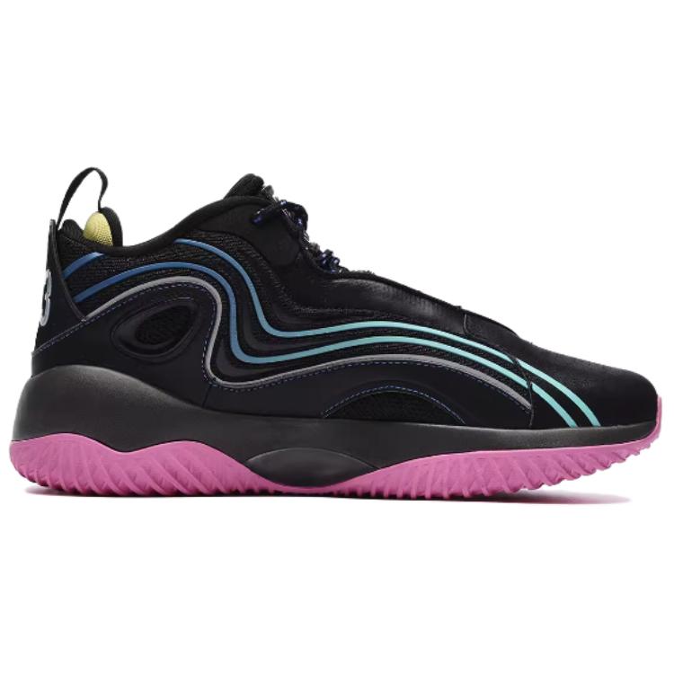 FILA FUSION BALLER Textile, Synthetic Leather Low top Vintage Basketball Shoes Women’s Black Purple