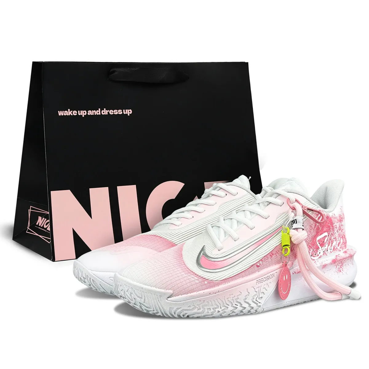 Nike Precision 7 Cushioning, Wear Resistant Low top Basketball Shoes Men's Pink