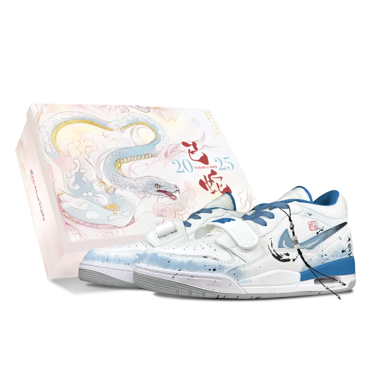 Jordan Legacy 312 Vintage Basketball Shoes Men's Low Top White Blue