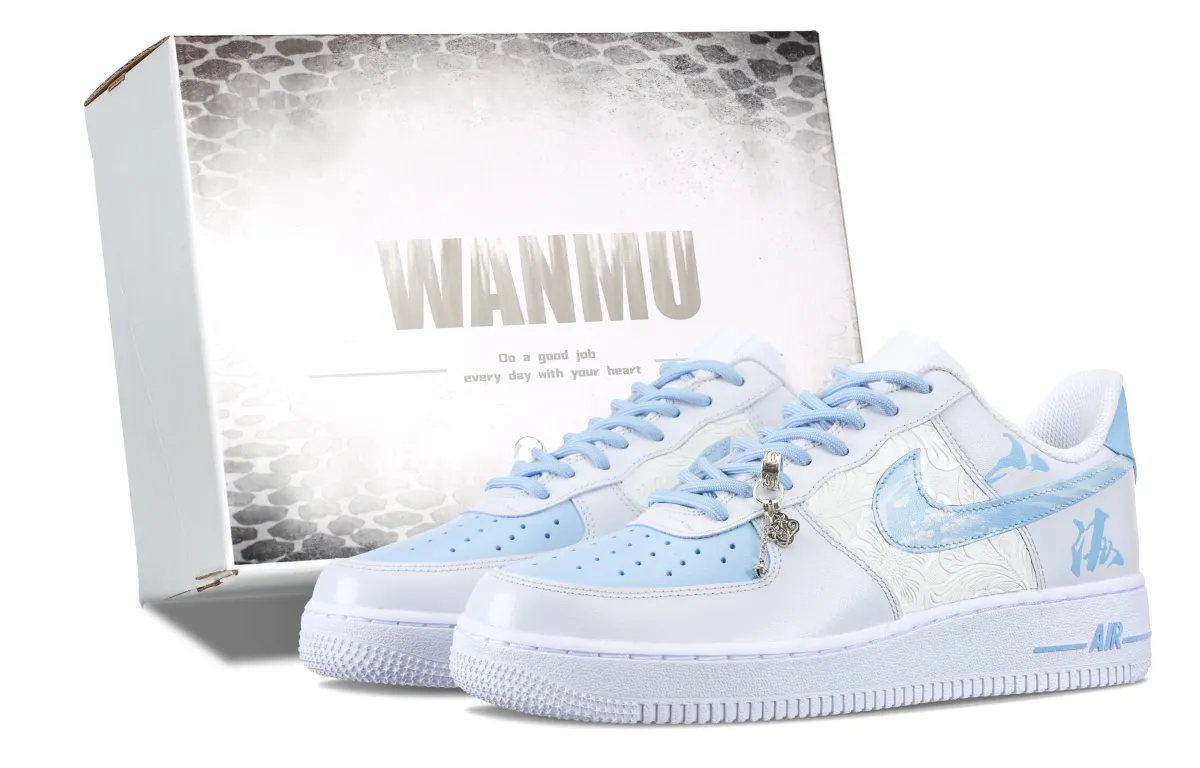 Nike Air Force 1 Pick Up The Mountains And Seas Slip Resistant Abrasion Resistant Low top Skateboard Shoes Men's