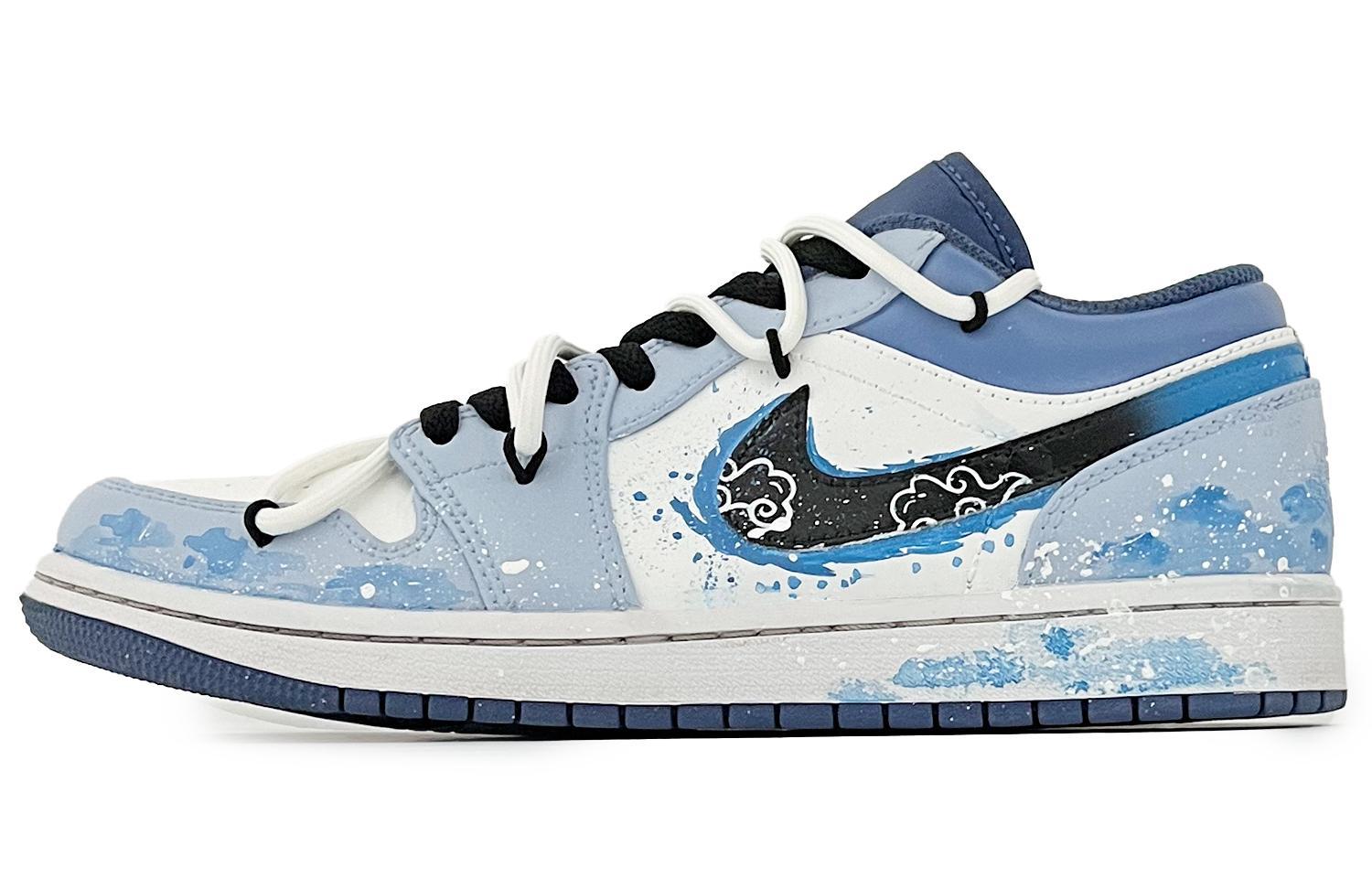 Jordan Air Jordan 1 Vintage Basketball Shoes Men’s Low Top Blue
