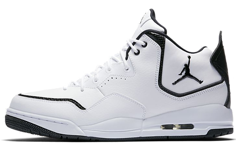 Jordan Courtside 23 Fabric Synthetic Leather Artificial Leather Pigskin Leather Daily Versatile Wear-Resistant Mid-top Retro Basketball Shoes Men's White