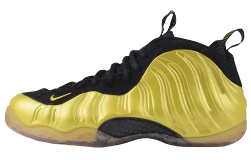 Nike Foamposite One Electrolime Non-slip Lightweight Low-top Retro Basketball Shoes Men's Lemon Yellow