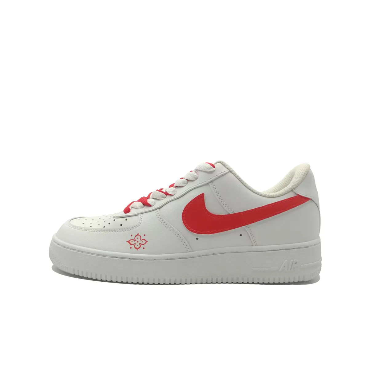 Nike Air Force 1 CNY Collection, Meizu Abrasion Resistant Height Increasing Low top Skateboard Shoes Unisex White Red