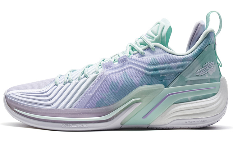XTEP Jlin 3 JLIN3 Low top Basketball Shoes Men’s Purple Green