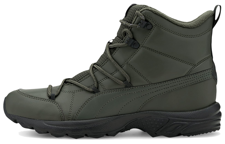 PUMA Axis Mountaineering & Hiking Shoes Men's High Top Army Green/Black