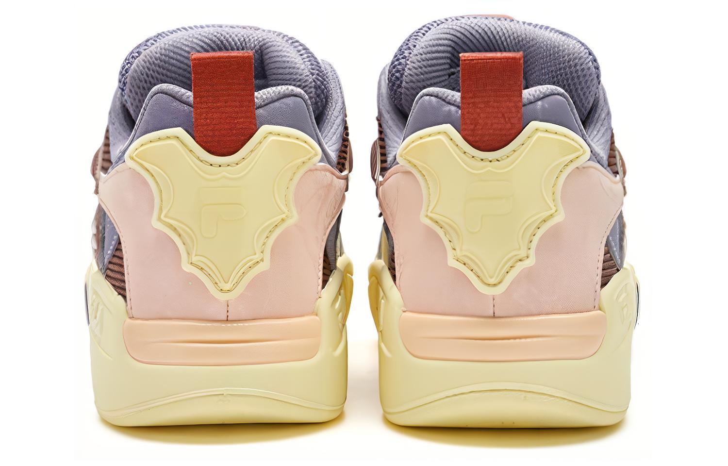 FILA Low top Vintage Basketball Shoes Women’s Light Yellow Purple