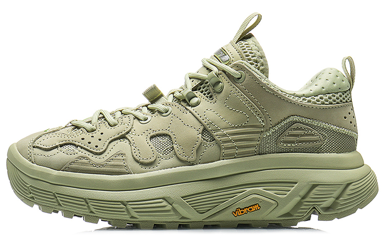 Li Ning Vintage Basketball Shoes Women’s Low Top Earth Gray Green