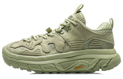 Li Ning Vintage Basketball Shoes Women's Low Top Earth Gray Green