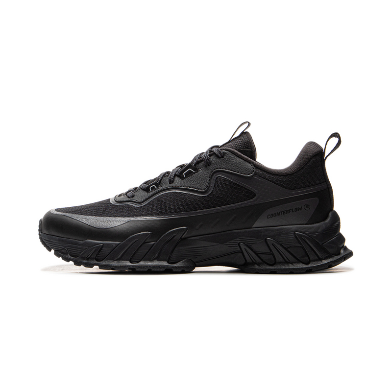 Li Ning Outdoor CF Tracing Slip Resistant Abrasion Resistant Low top Hiking Shoes Unisex Black