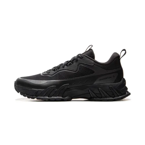 Li Ning Outdoor CF Tracing Slip Resistant Abrasion Resistant Low top Hiking Shoes Unisex Black