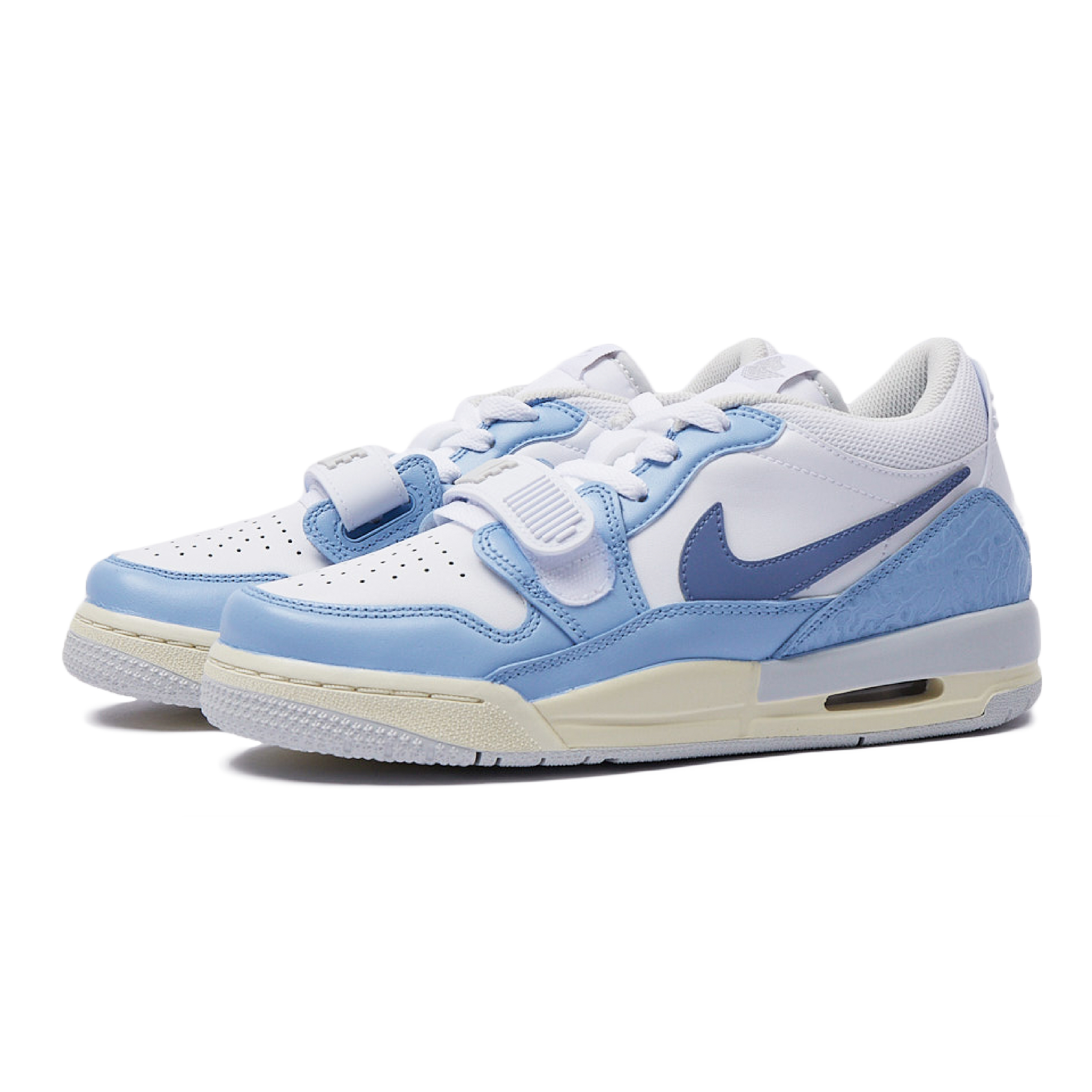 Jordan Legacy 312 Cushioning Slip Resistant Cushioning Slip Resistant Low top Vintage Basketball Shoes GS Blue White