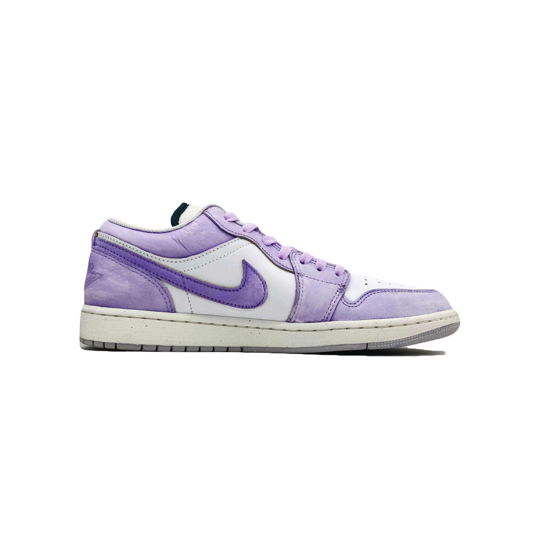 Jordan Air Jordan 1 Slip Resistant Abrasion Resistant Low top Vintage Basketball Shoes Unisex Light Purple