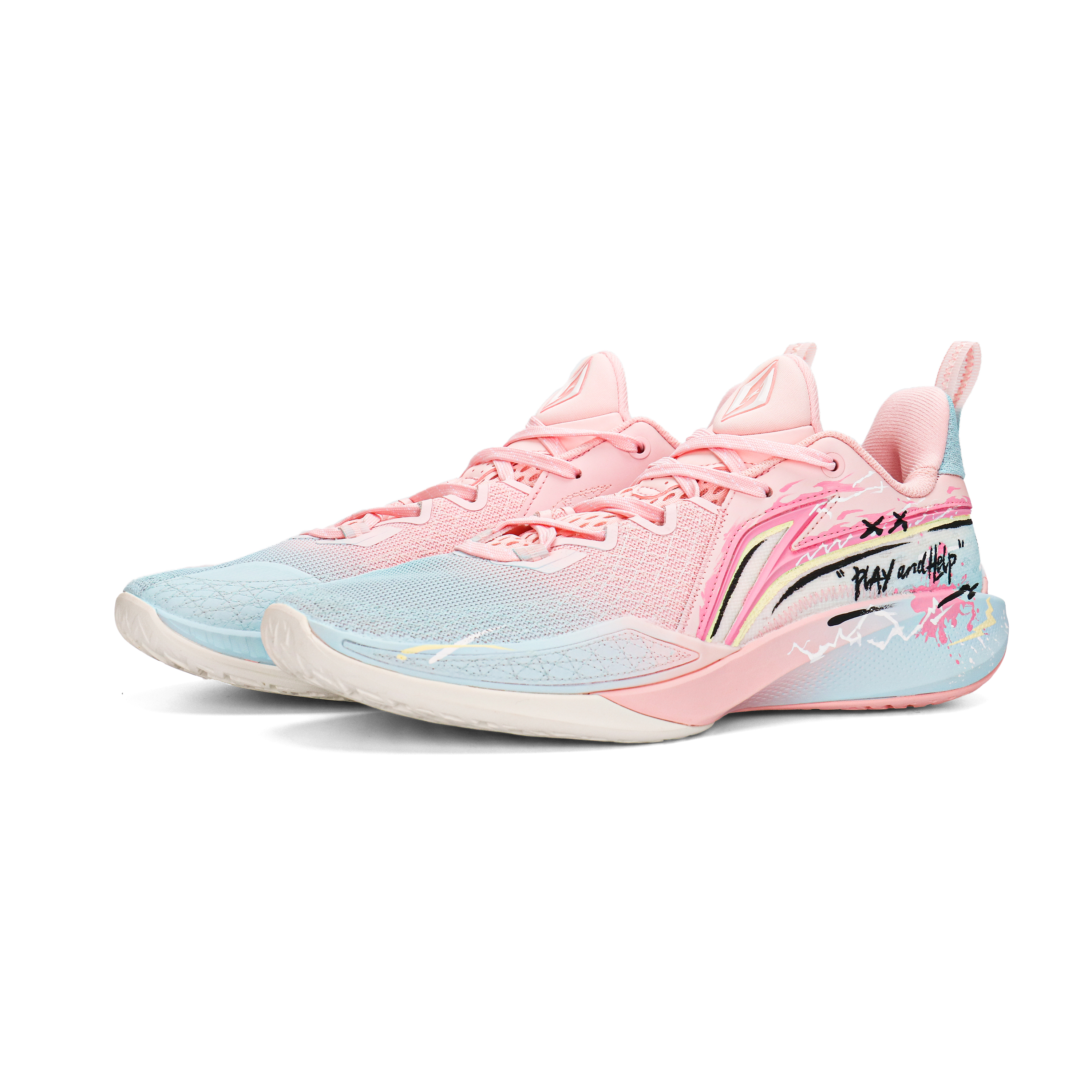 Li Ning Speed 2 Cushioning Slip Resistant Abrasion Resistant Low top Basketball Shoes Men’s Pink