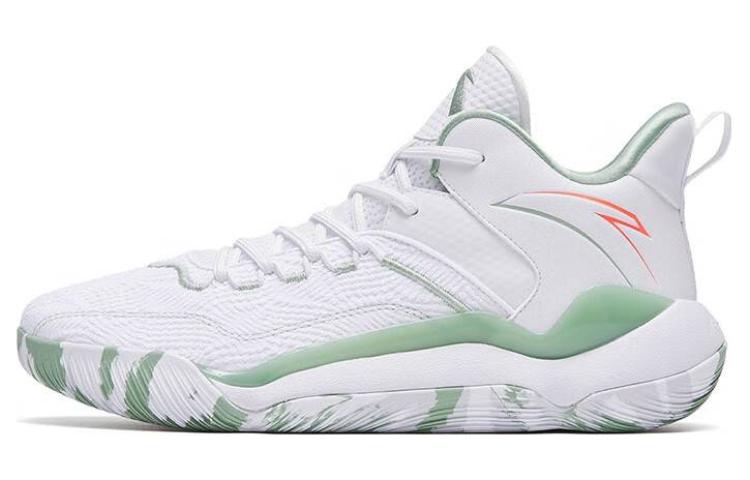 Anta Laser 4 Cushioning Slip Resistant Abrasion Resistant Mid top Basketball Shoes Men’s White
