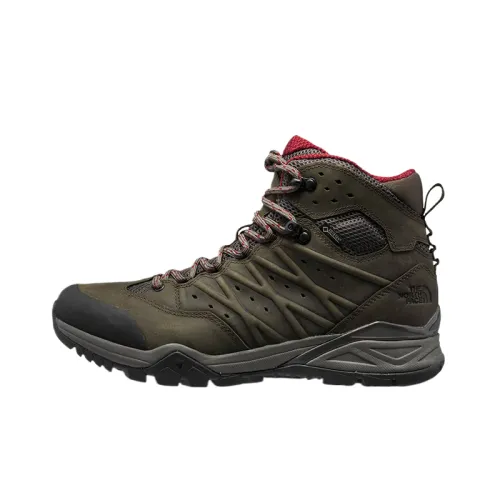 THE NORTH FACE GORE TEX Abrasion Resistant High top Mountaineering Shoes Men's Brown Red