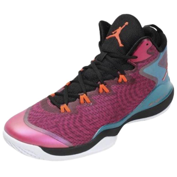 Jordan Super.Fly 3 Slip Resistant Abrasion Resistant Mid top Basketball Shoes Unisex Pink Black