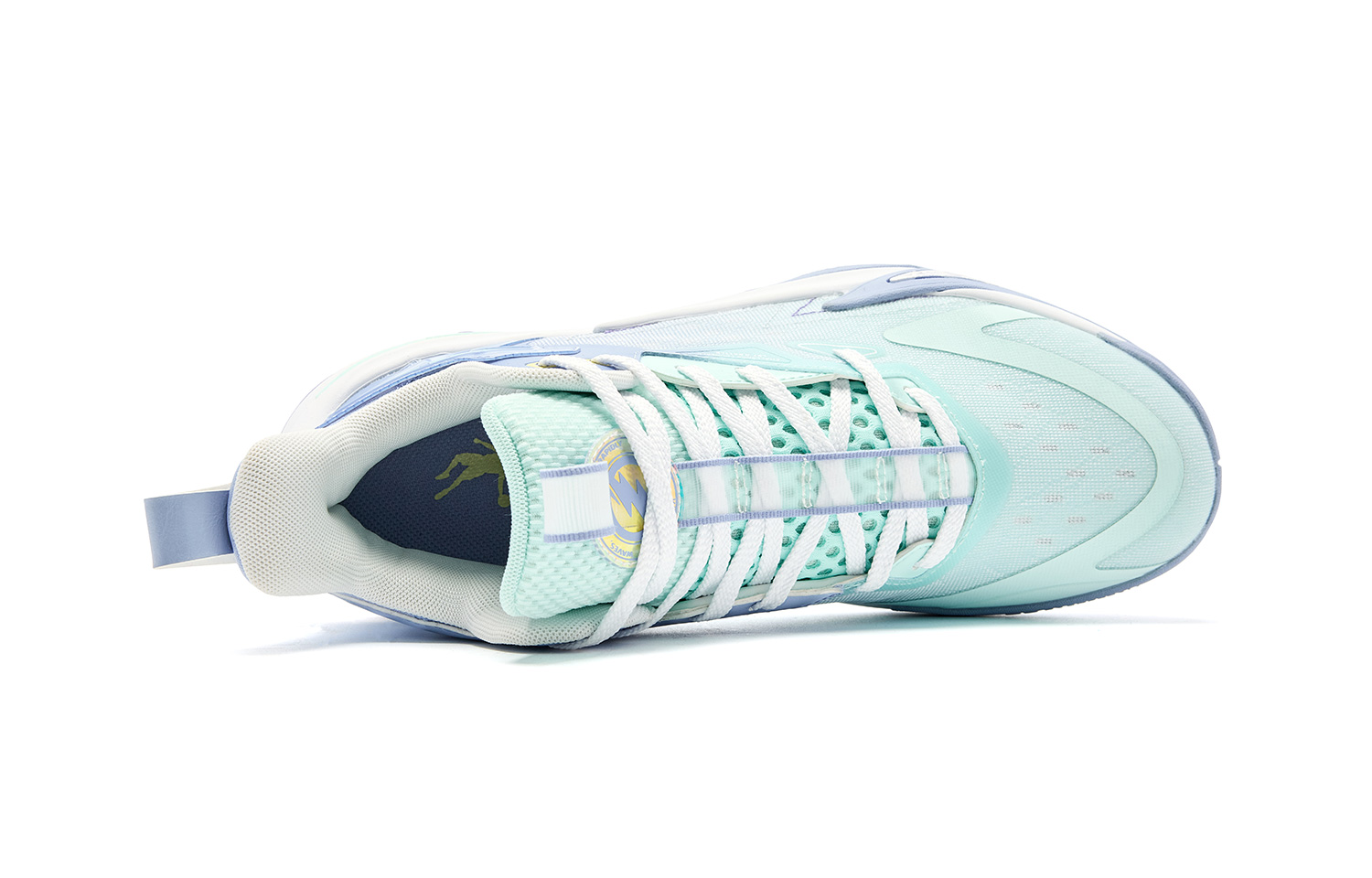 QIAODAN Broken Shadow 5 Cushioning Abrasion Resistant Low top Basketball Shoes Men’s Cyan Purple