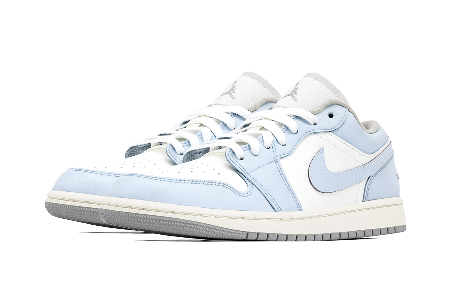 Jordan Air Jordan 1 Blue Context Trendy Cushioning Low top Vintage Basketball Shoes Women’s Blue White