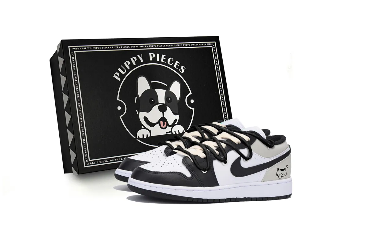 Jordan Air Jordan 1 Vintage Basketball Shoes Men's Low Top Black Gray