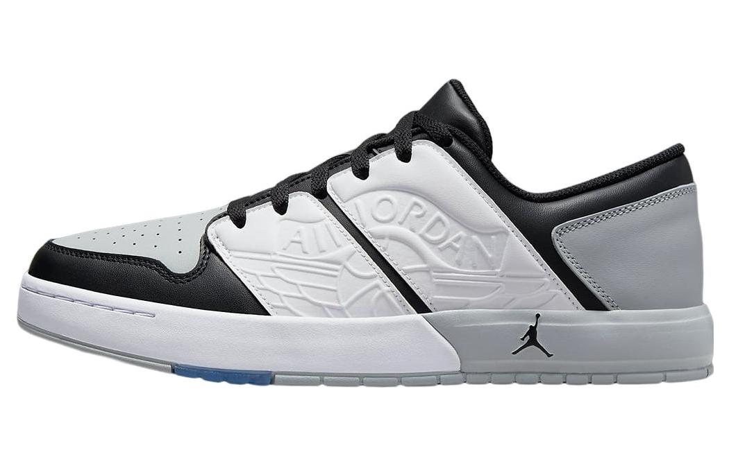 Jordan Nu Retro 1 Low leather comfortable wear-resistant breathable low-top retro basketball shoes men's white and black
